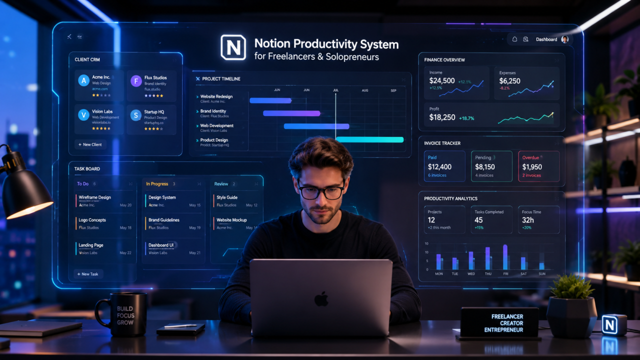 Free Notion Templates Pack for Freelancers & Solopreneurs