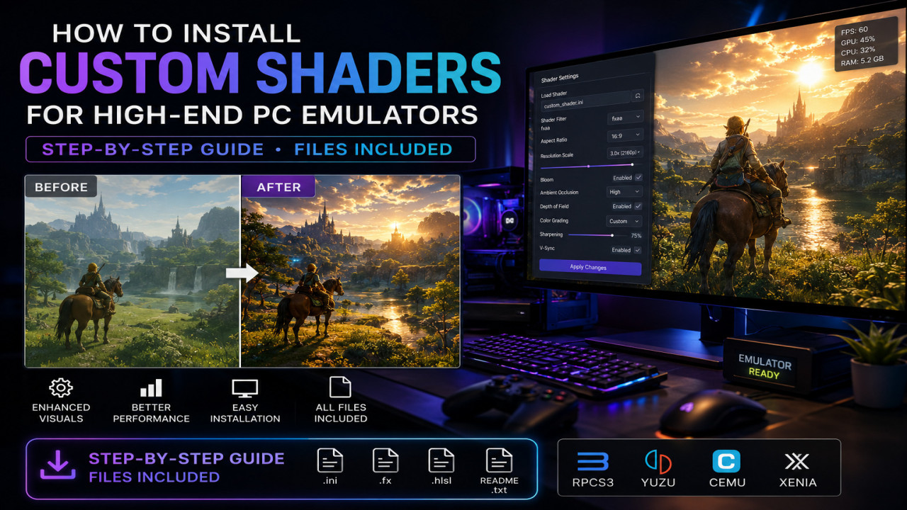 How to Install Custom Shaders for High-End PC Emulators: Step-by-Step Files Included