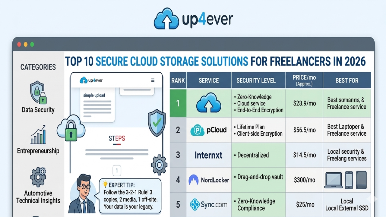 Top 10 Secure Cloud Storage Solutions for Freelancers in 2026